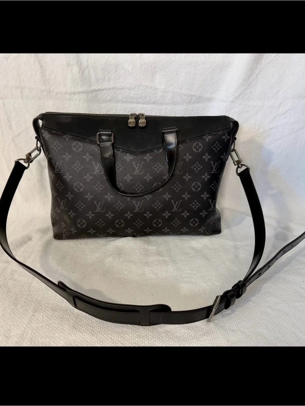 Louis Vuitton Explorer Monogram Eclipse Messenger Bag in Black